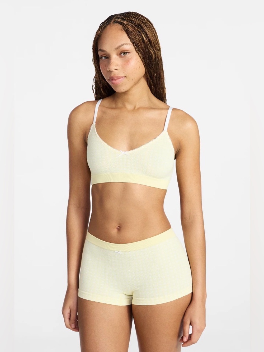 Seamless Triangle Bralette & Boyshort Set, 2-Piece